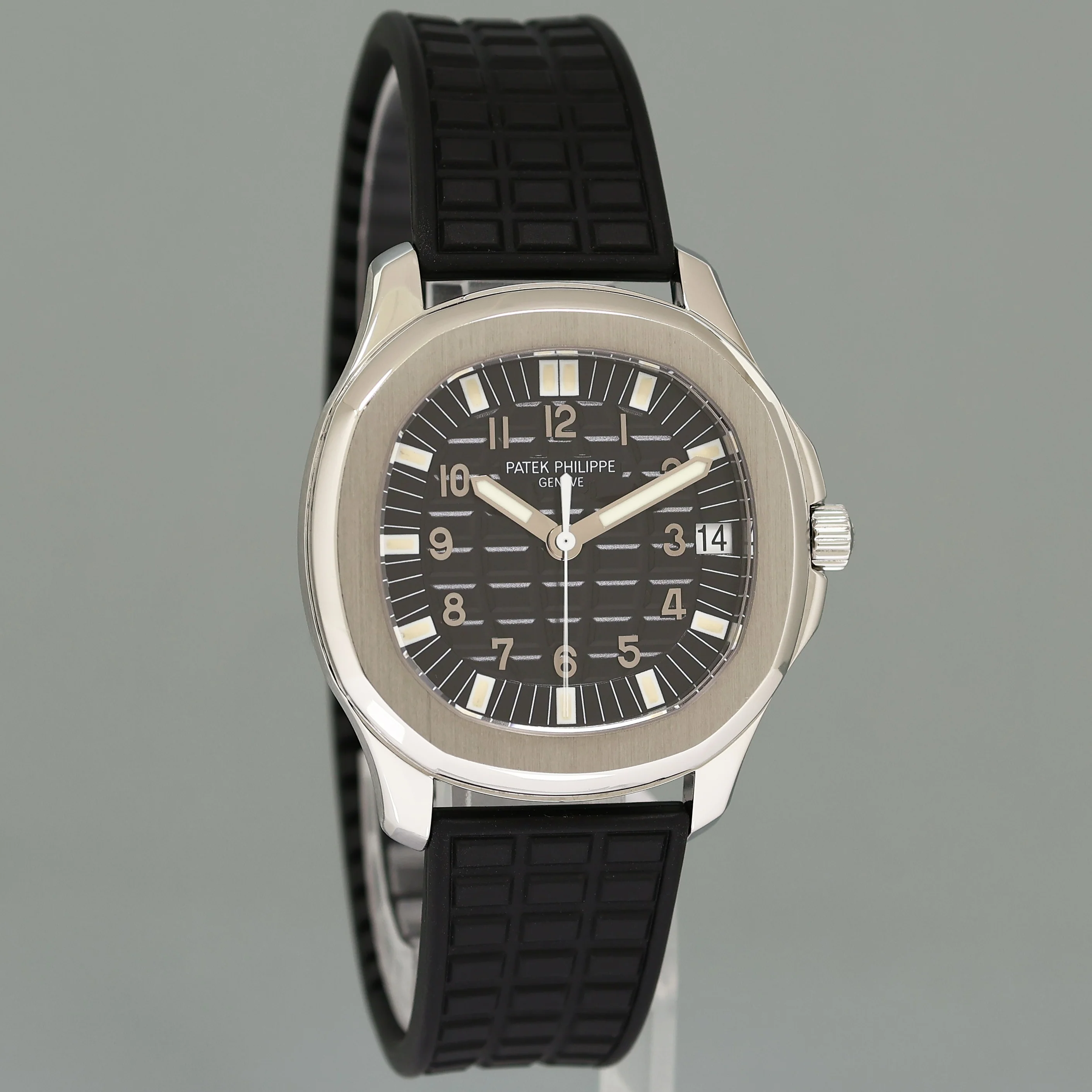 MINT PAPERS Patek Philippe Steel Aquanaut Black Rubber JUMBO 5065 38mm Tritium Watch - Image 3