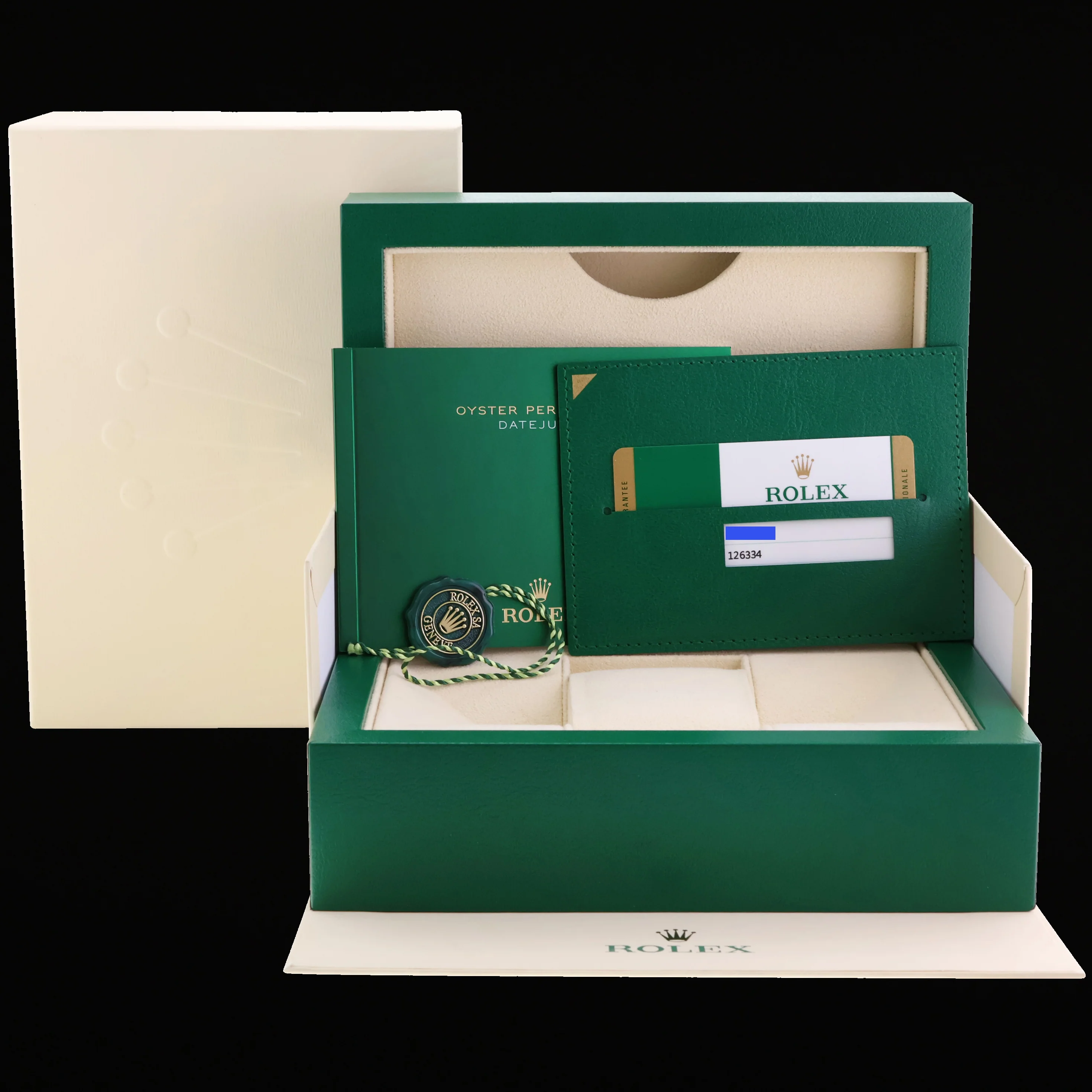 MINT PAPERS Rolex 126334 DateJust 41 Wimbledon Dial Fluted Oyster Band Watch Box - Image 7