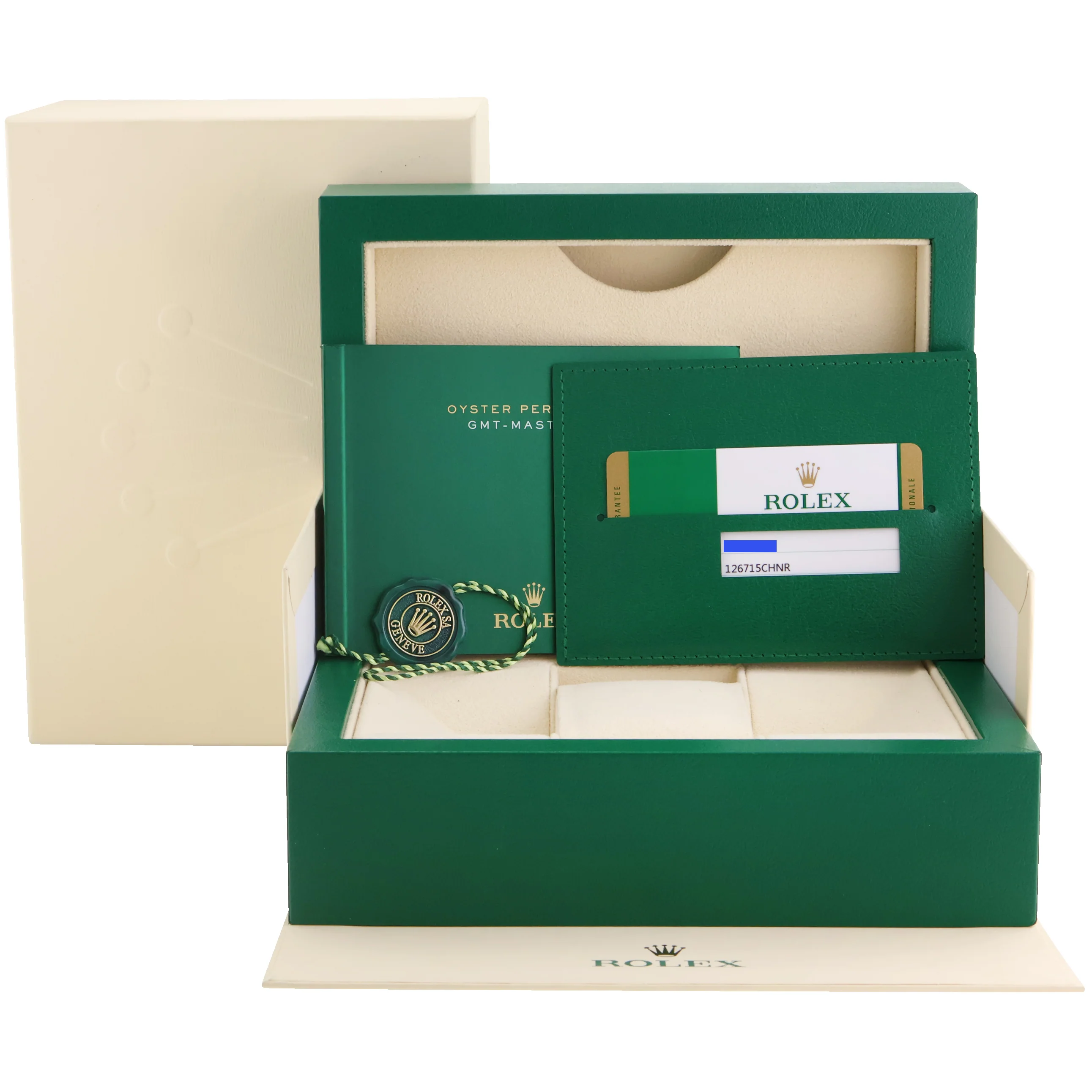 MINT PAPERS Rolex 126715CHNR GMT Master II Rose Gold Ceramic Root Beer Watch Box - Image 8