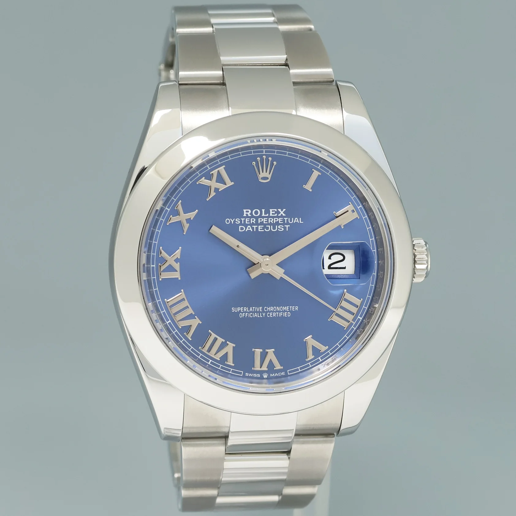 MINT PAPERS Rolex DateJust 41 Steel 126300 Blue Roman Dial 41mm Oyster Watch Box - Image 3