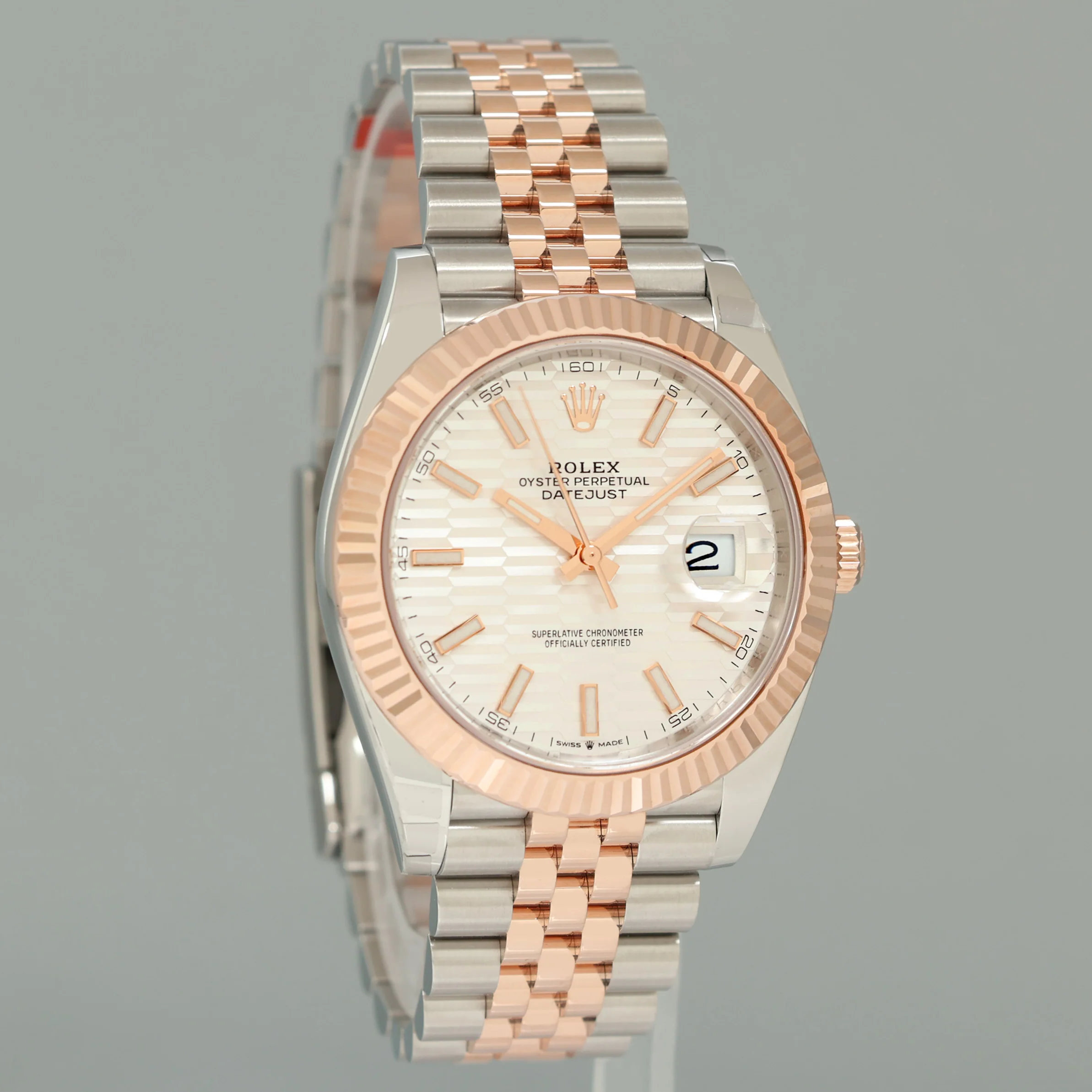 STICKERS PAPERS NEW Rolex DateJust 126331 Motif Rose Gold 41 Two-Tone Jubilee Watch - Image 3