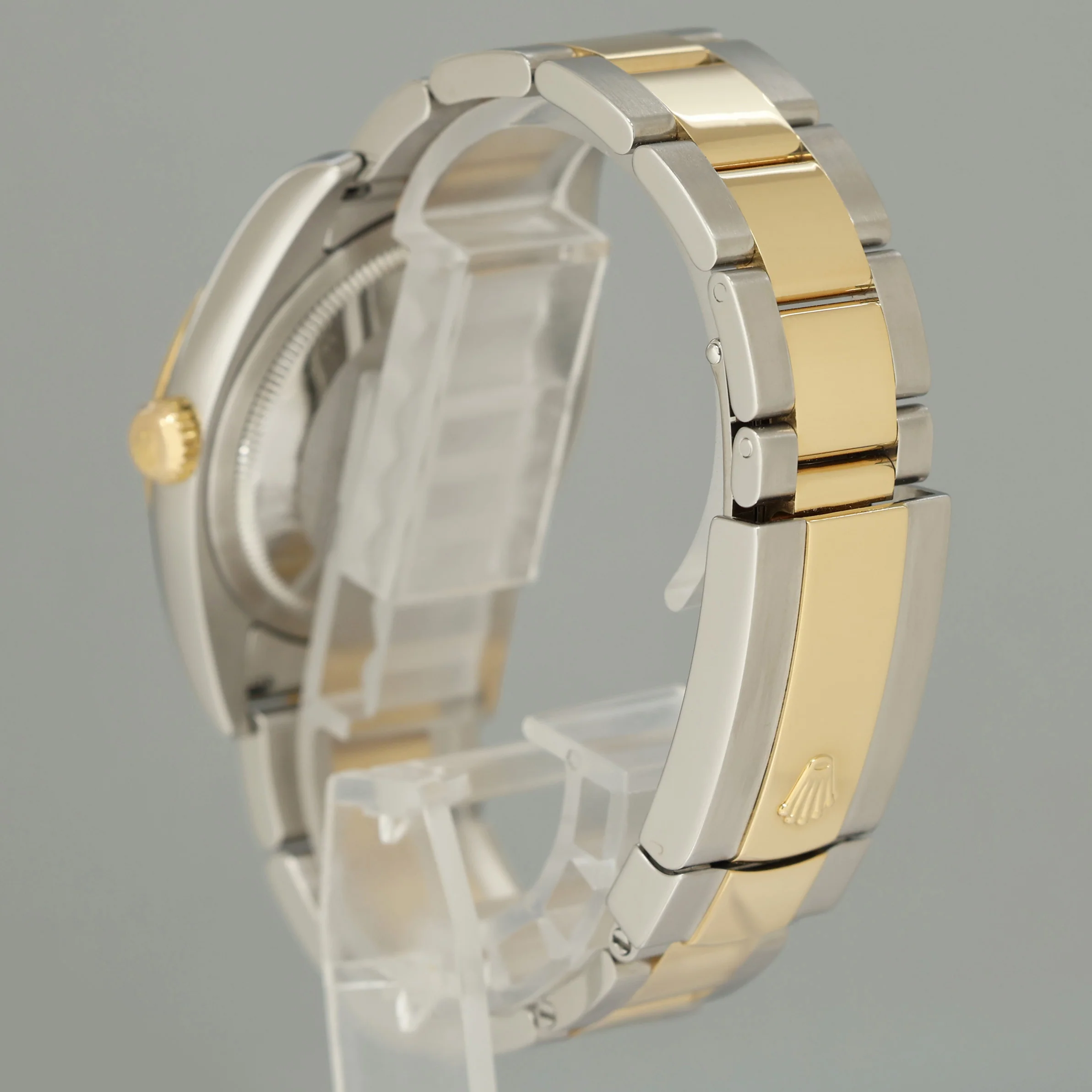 MINT Rolex DateJust Oyster Two Tone Yellow Gold Steel Black Tuxedo 36mm 116233 Watch - Image 4