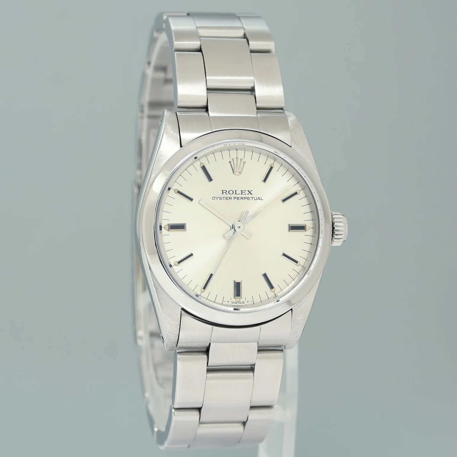 MINT Rolex Oyster Perpetual 67480 Midsize 31mm Silver Stick Dial Watch Box - Image 3
