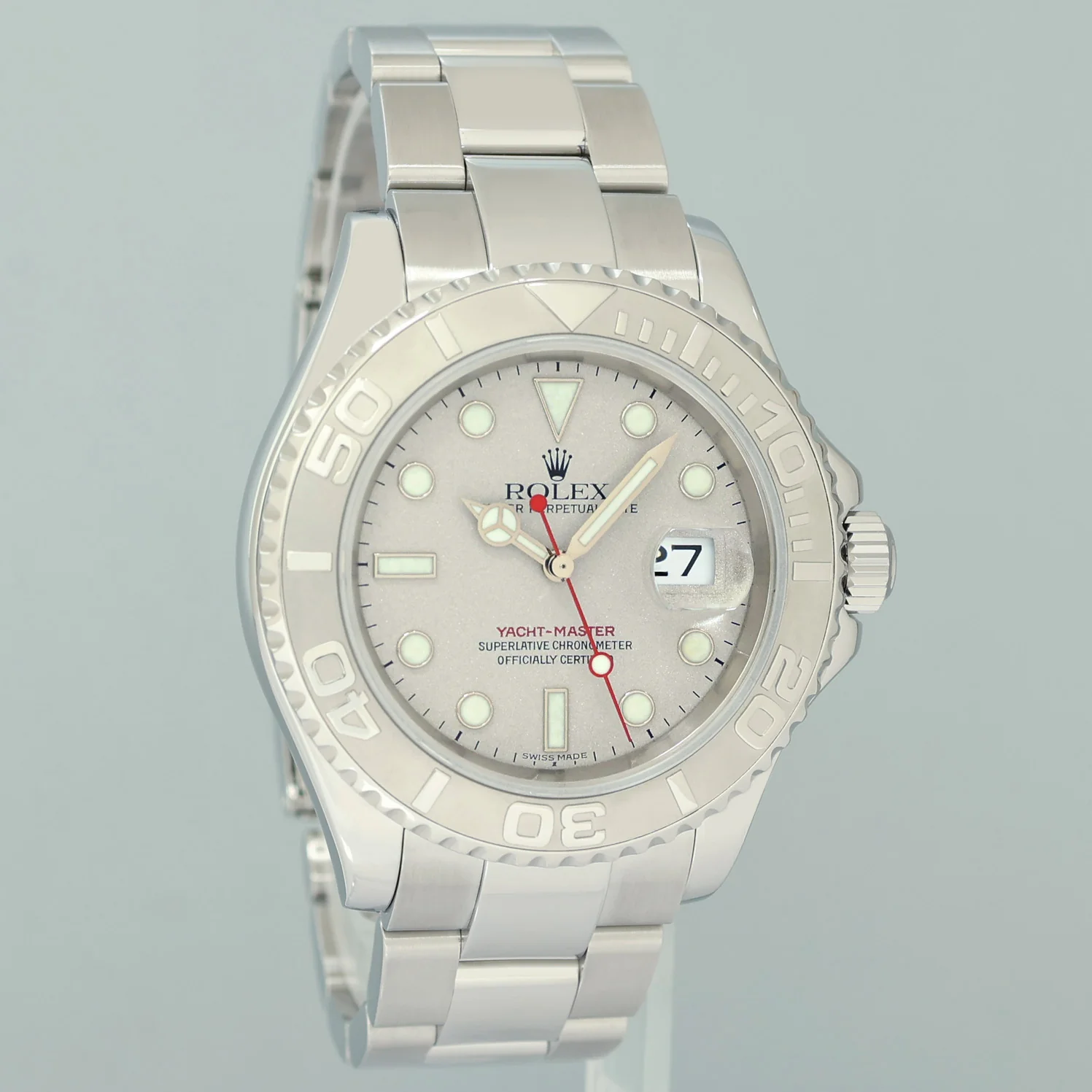 MINT Rolex Yacht-Master 16622 Steel Platinum Bezel Oyster 40mm Watch Box - Image 3