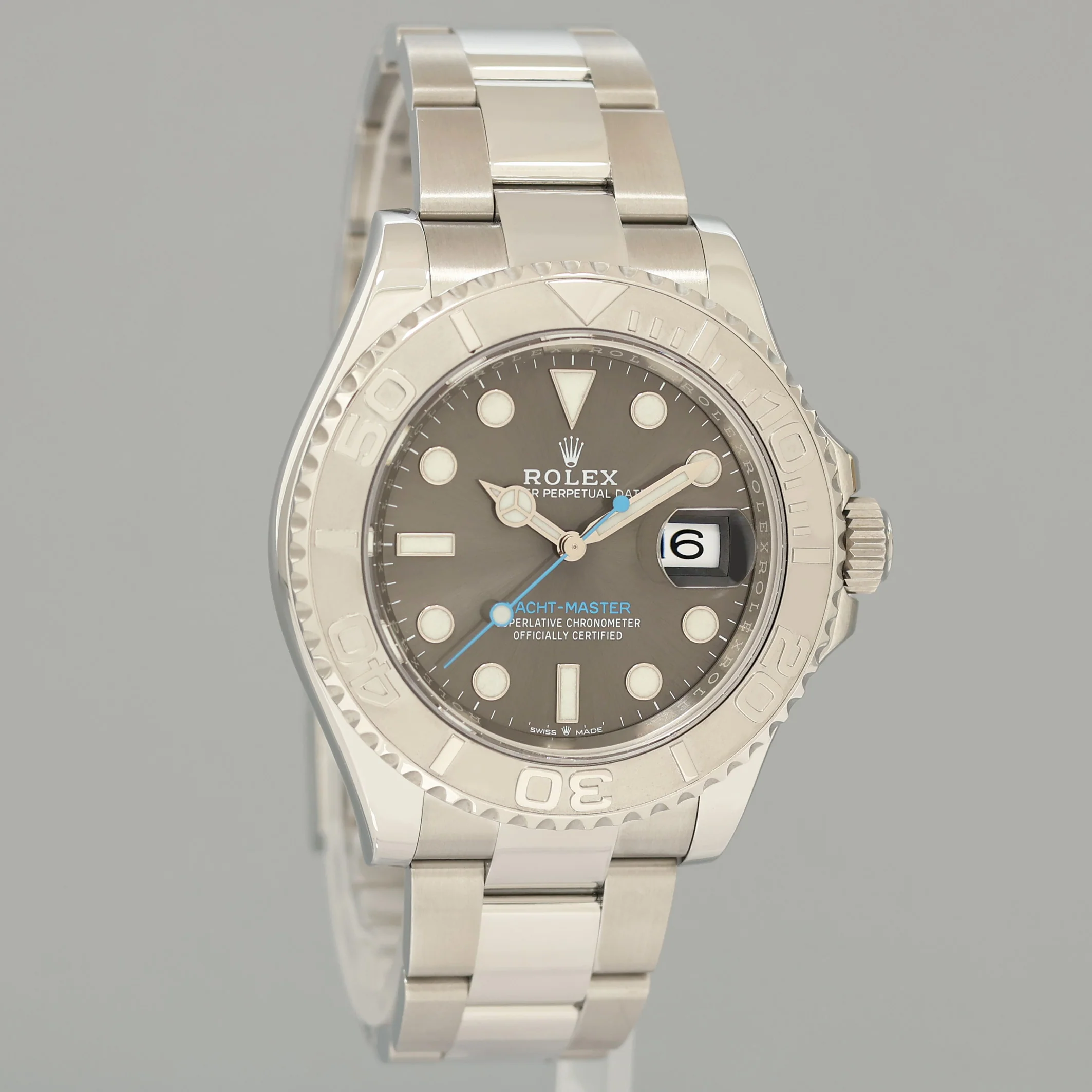 NEW PAPERS Rolex Yacht-Master 126622 Steel Platinum Rhodium Blue Watch Box - Image 3