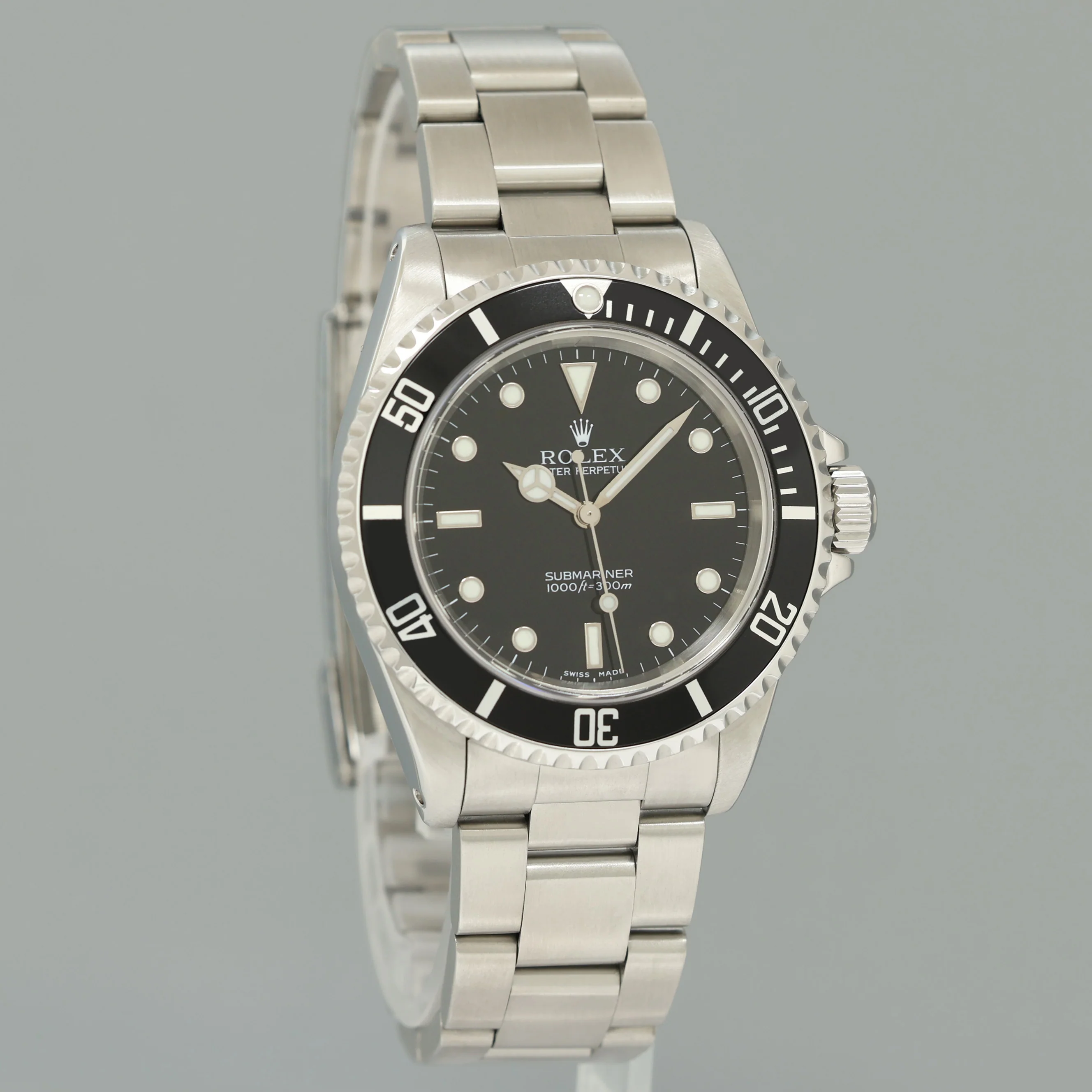 PAPERS 2000 MINT Rolex Submariner No-Date 2 Line Dial 14060 Steel Black Watch Box - Image 3