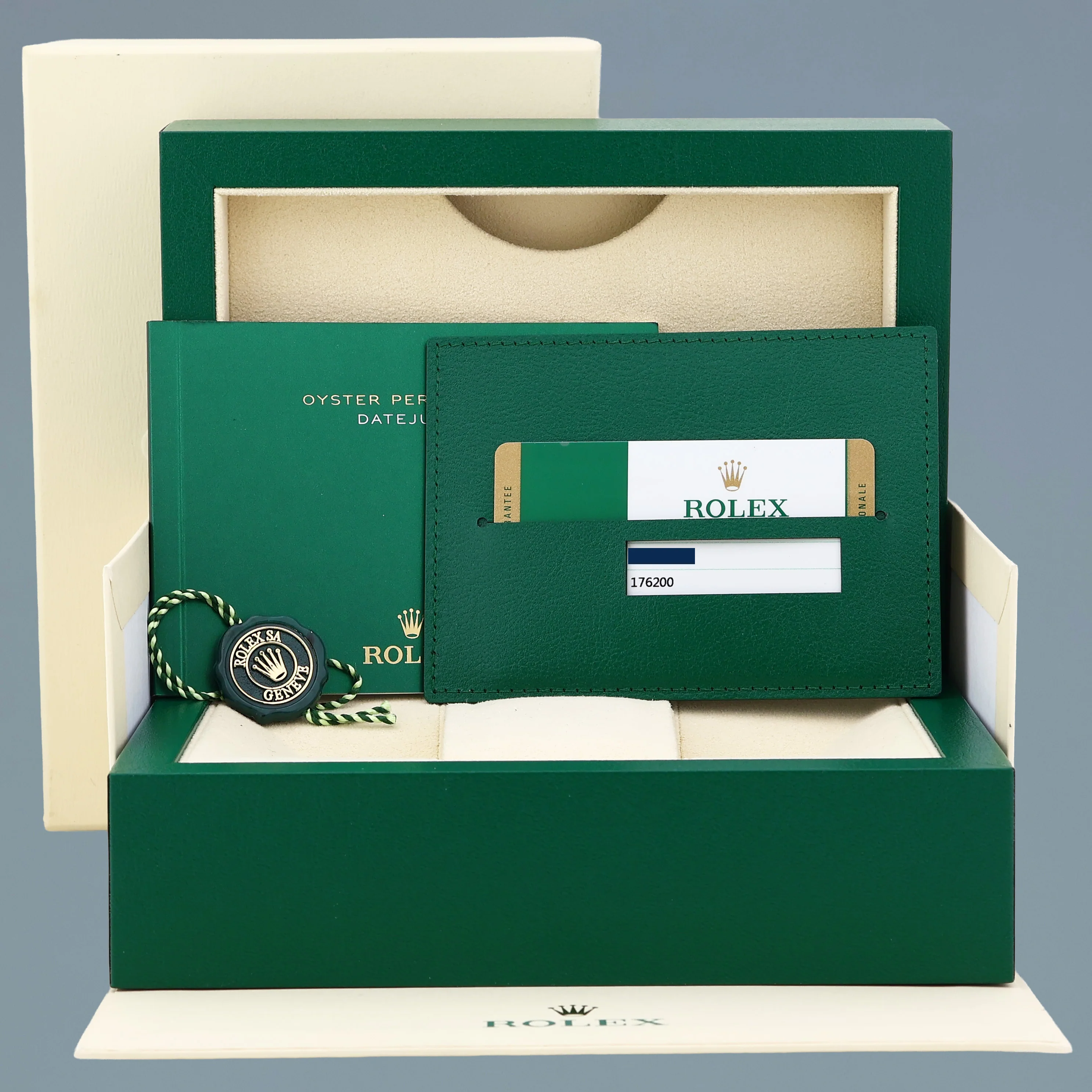 PAPERS DIAMOND SAPPHIRE Rolex Oyster Perpetual 26mm Diamond Dial 176200 Watch Box - Image 7