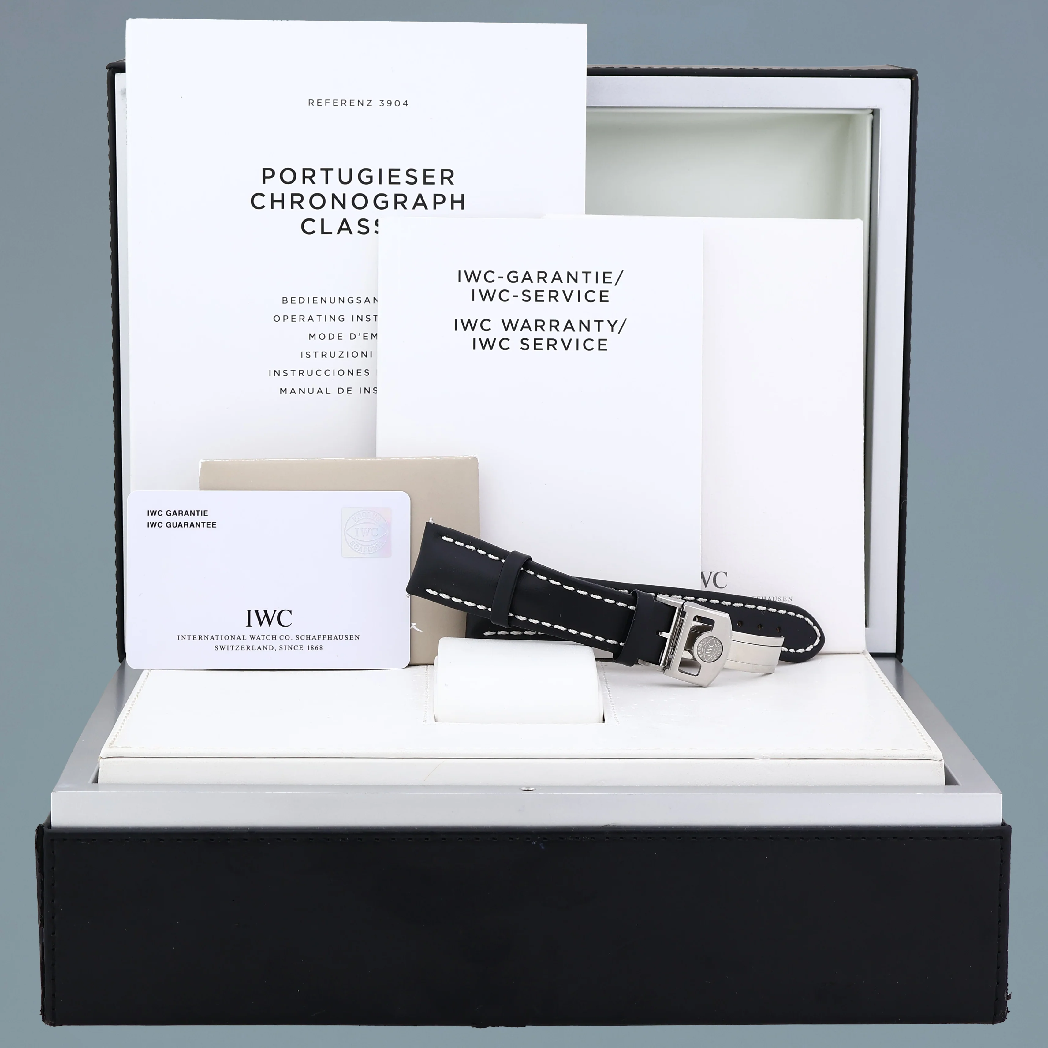PAPERS MINT IWC Portofino Chronograph IW390404 Grey Leather 42mm Watch Box - Image 7