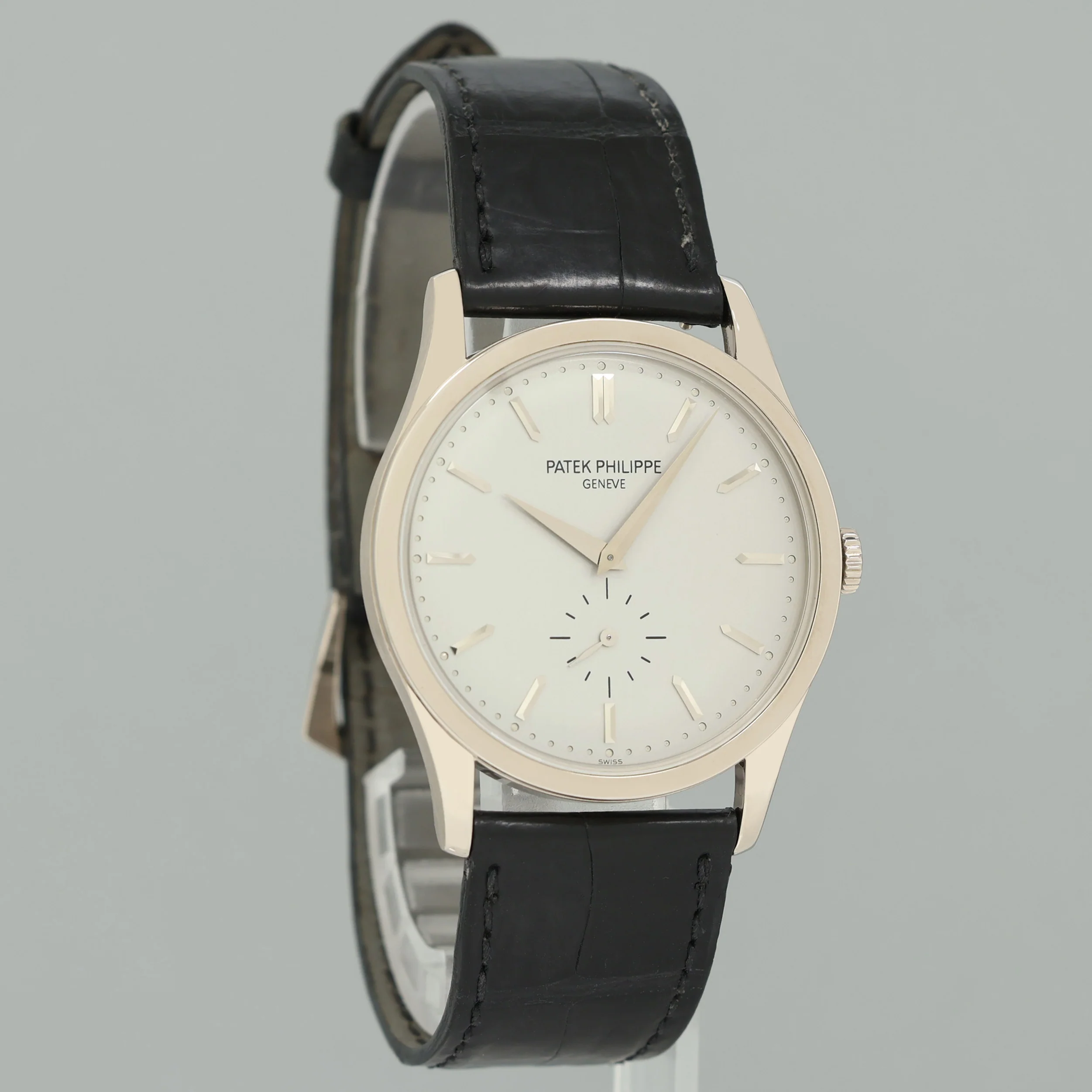 PAPERS MINT Patek Philippe 5196G 37mm white Gold Calatrava Black Leather Watch Box - Image 3
